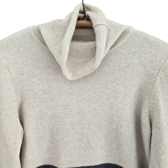 Michael Kors Womens Medium Striped Cowl Neck Sweater Wool Blend Tunic Length - Picture 3 of 8